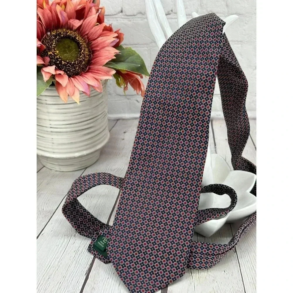 lauren ralph lauren silk navy and red Tie